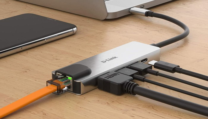 D-Link DUB-M520 Docking Station 5 en 1 con HDMI 4K, Ethernet y USB-C